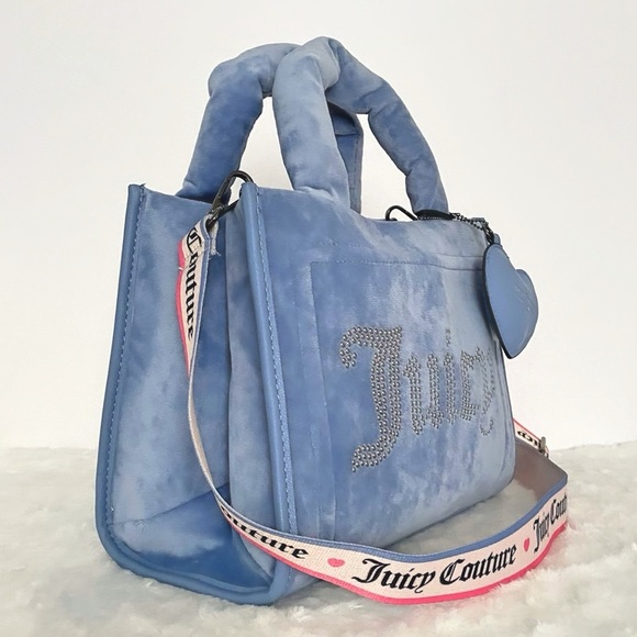 Juicy Couture Big Spender Slate Blue Mini Tote Bag NWT - Picture 7 of 11